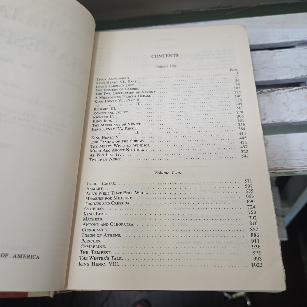 The Complete Works Of William Shakespeare Vol 1 Hardcover Book Vintage - Picture 12 of 14
